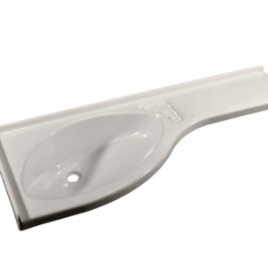 Eckwaschbecken Comet Ablage links 840 x 160 x 375 mm Farbe reinweiß