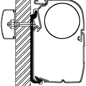 Adapterschiene 500 cm zu Wandmarkise Thule Omnistor Serie 5 / 8 Flach Adapter