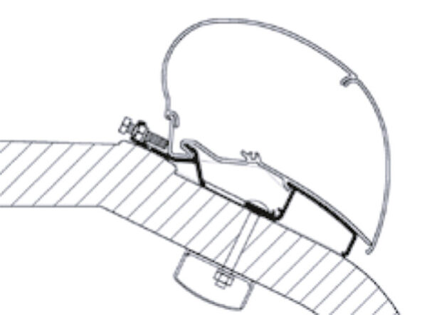 Roof Adapter THULE passend für LMC LibertyTI / TEC 5,50 m für Dachmontage