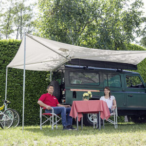 Sackmarkise Fiamma Compass 260 silber Tuchfarbe light grey