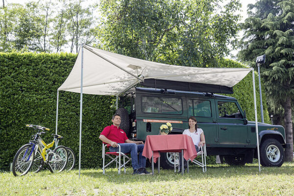 Sackmarkise Fiamma Compass 260 silber Tuchfarbe light grey