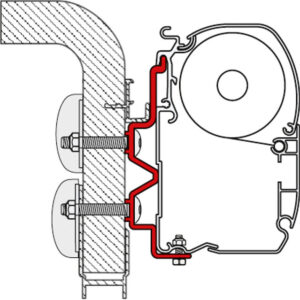 Adapter FIAMMA zu Wandmarkise F45 S / F45 L 350 cm passend für Hymercamp