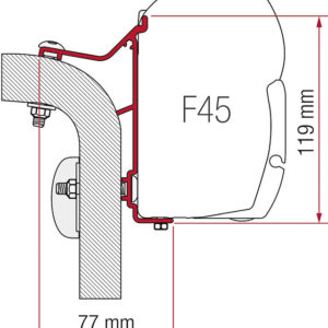 Adapter FIAMMA zu Wandmarkise F45 S / F45 L 400 cm passend für Hymer Van/B2