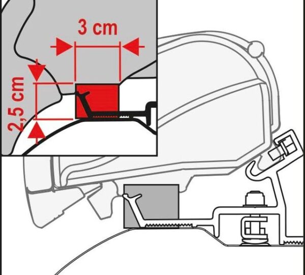 Rain Guard F65/F80S Länge 50 cm
