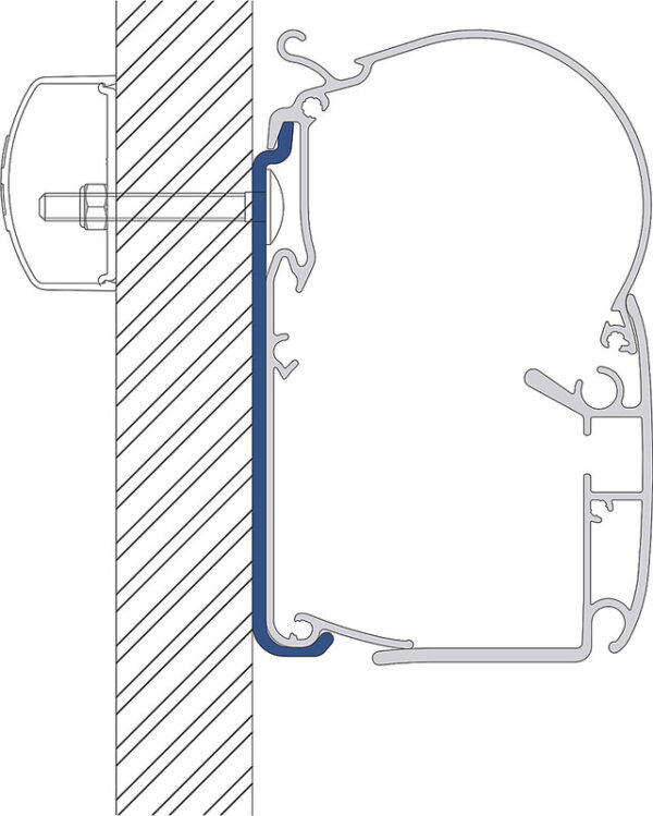 Flachadapter 5-tlg. zu Wandmarkise Dometic PerfectWall 1100 +1500 40 cm