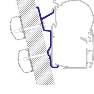 Markisenadapter Dometic PR2000 , PR2500 passend für Fiat Duca to H3, Citröen Jumper H3, Peug eot Boxer H3