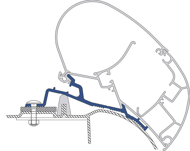 DOMETIC Adapter zu Dachmarkise PerfectRoof2000 + 2500 300 cm passend für Renault Master / Opel Movano bis 2011
