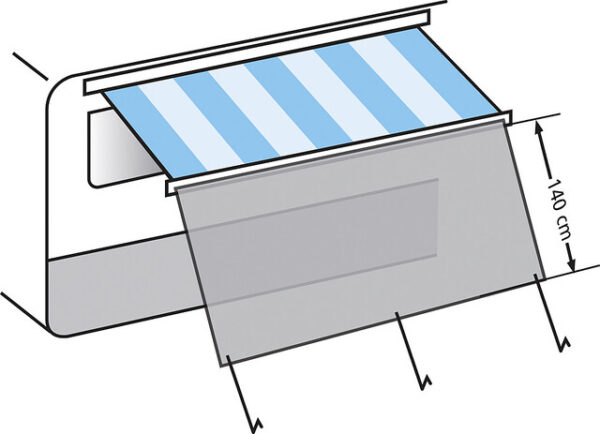 Universal Sun Blocker für Markisen 400 x 140 cm – Bild 5