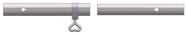Stange Alu-Line Combi - System Alu 28 / 25 mm 120 - 200 cm 2-teilig teleskopierbar