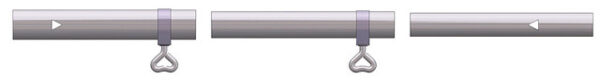 Stange Alu-Line Combi - System Alu 28 / 28 / 25 mm 115 - 270 cm 3-teilig teleskopierbar