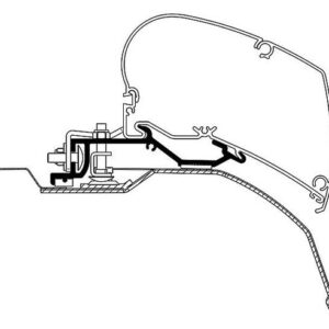 Adapterkit zu Dachmarkise passend f. Omnistor Serie 6 Ducato, Jumper, Boxer ab 2007 für Markise 375 + 400 cm