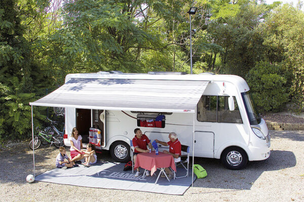 Wandmarkise FIAMMA F45 L 550 x 250 cm Tuch Fb. royal grey Gehäuse Fb. polar white