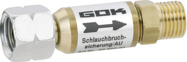 Schlauchbruchsicherung 50 mbar G 1 / 4 LH-ÜM x G 1 / 4 LH-KN