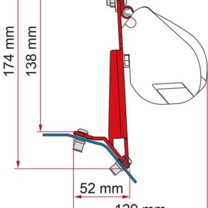 Markisenadapter FIAMMA passend für Ford Custom Lift Roof für F45 und F35 Pro - RHD