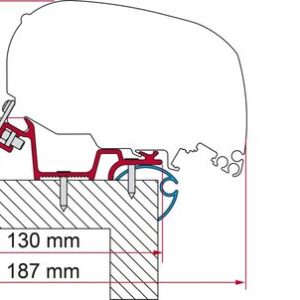 Markisenadapter FIAMMA Caravan Standard 425 für F80s