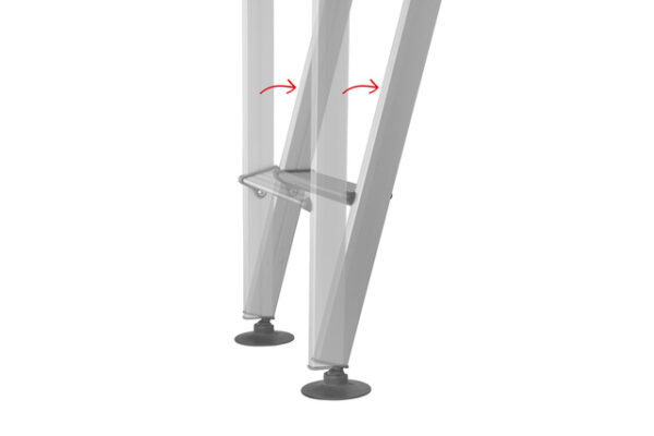 Klappleiter HYMER zweiteilig, Länge 153 cm – Bild 3