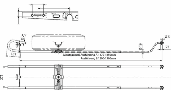 Reserveradhalter KNOTT KRH Ausf. B _1200 - 1500 mm_ – Bild 2