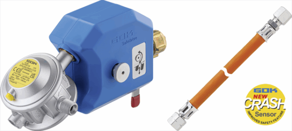 Gasdruckregelanlage GOK Caramatic SafeDrive 30mbar 1,5 kg/h G.1 Ital.A x RVS10/8