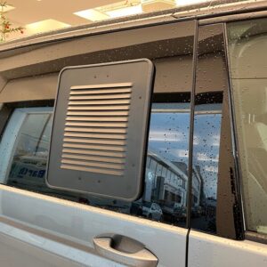 Lüftungsgitter Schiebefenster HKG Frischlüfter passend für VW T7 ab 06/2021 Version Fahrers. breit, links, schwarz
