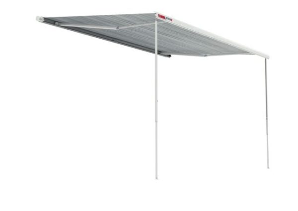 Dachmarkise Kit FIAMMA F80 S geeignet für Fiat Ducato 320 x 250 cm Tuch Fb. royal grey Gehäuse Fb. Polar white