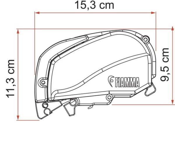 Dachmarkise Kit FIAMMA F80 S geeignet für Fiat Ducato 320 x 250 cm Tuch Fb. royal grey Gehäuse Fb. Polar white – Bild 6