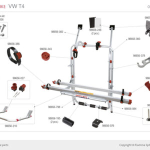 Reibungsstoßdämpfer FIAMMA passend für Carry Bike VW T4 /T5VE 2 Stück