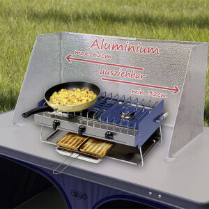 Windschutz Crespo für Grill und Kocher, Alu