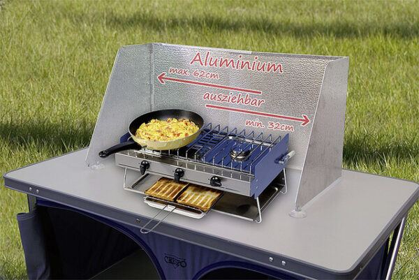 Windschutz Crespo für Grill und Kocher, Alu
