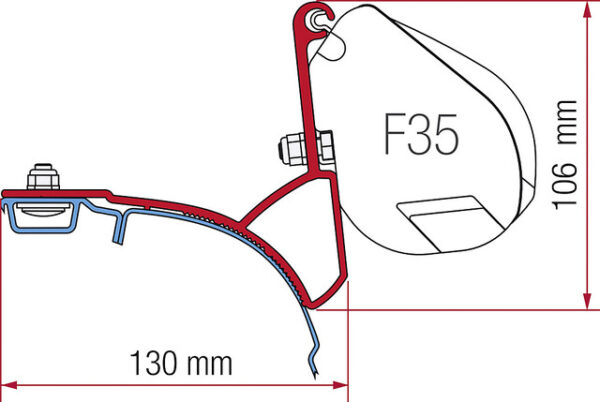 Kit FIAMMA passend für VW T5 für Markisenadapter F35