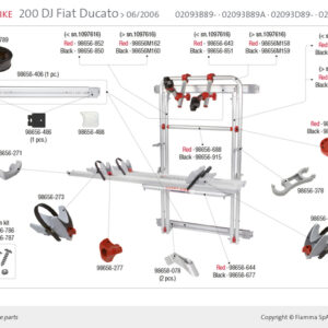 Kit FIAMMA Tragestruktur L=55,5cm passend für CB DJ Ducato