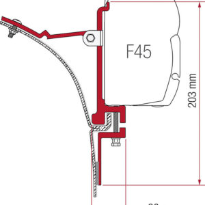 Adapterkit 2-tlg zu Wandmarkise Fiamma F45 S / F45 L Markise bis 3,5 m