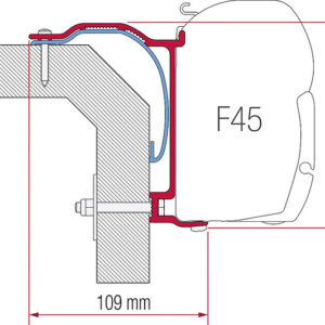 Adapterkit 3-tlg zu Wandmarkise FIAMMA F45 S/F45 L passend für Laika X