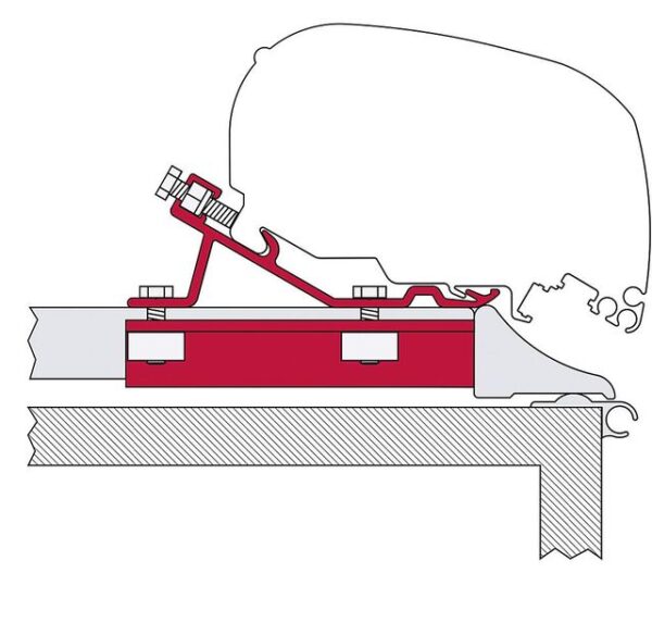 Kit Fixing Bar 3-tlg. zu Dachmarkise Fiamma F5 S / F65 L
