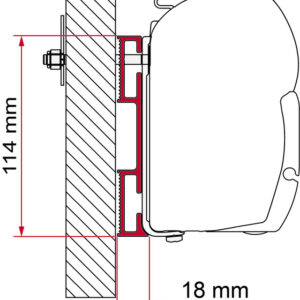 Adapter Fiamma f. F45 Adapter D 120