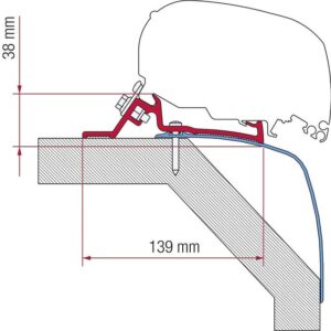 Adapterkit FIAMMA 4-tlg. zu Markise F80 / F65, f passend für Laika Rexosline, Kreos 09, Ecovip 07