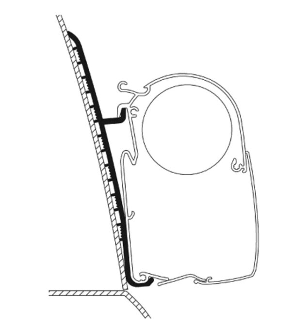 Markisenadapter THULE passend für Renault Master Hochdach H3 , 50cm, zu Serie 5