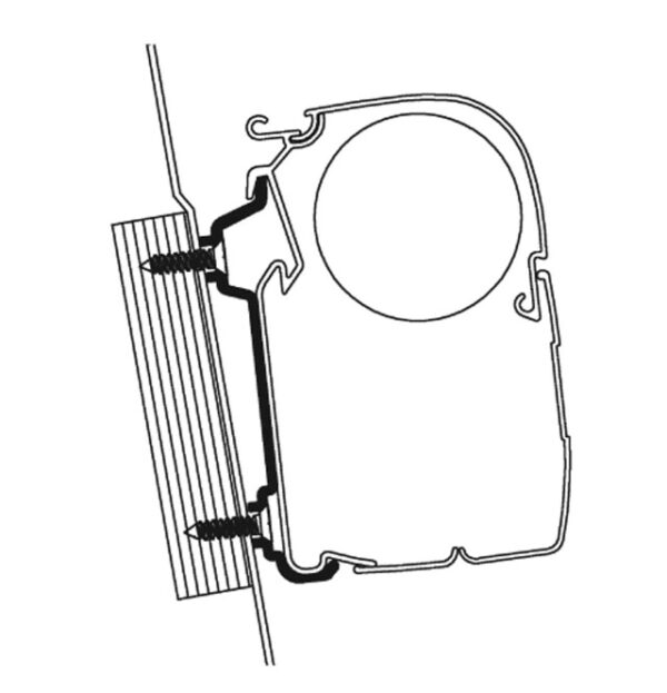 Adapterkit 2-tlg. Zu Wandmarkise THULE Omnistor Serie 5 / 8 passend für Ford Transit Hochdach