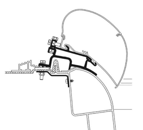 Adapter THULE passend für Renault Master, Opel Movano Serie 6 bis 3 m _2010