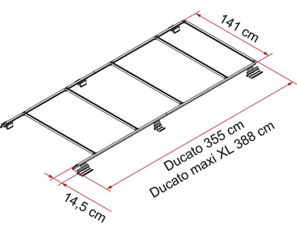 Dachträgersystem FIAMMA Roof Rail passend für Ducato H2 Fahrzeuglänge 541 - 599 cm – Bild 4