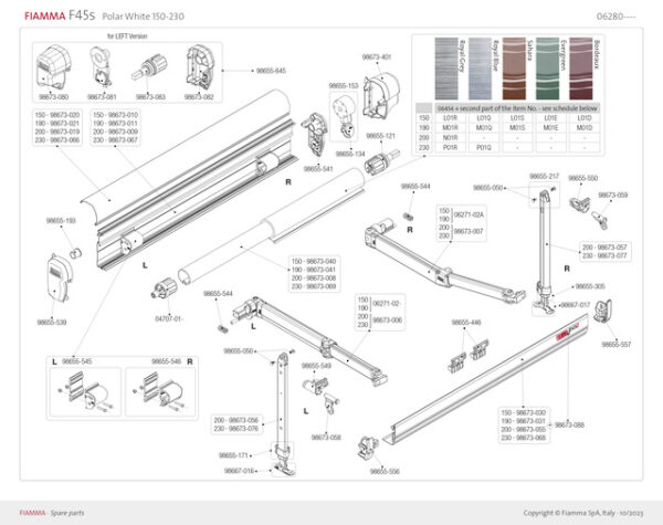 Gelenkarm links 150-190 cm zu Markise F 45 S – Bild 2