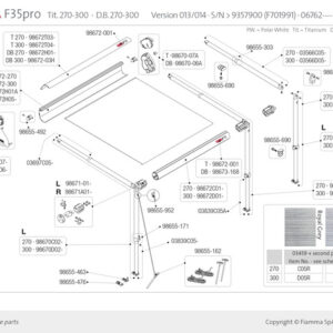 Spannarmendstück FIAMMA zu F35 Pro 270-300