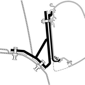 Adapterkit 3-tlg. THULE zu Wandmarkise Omnistor Serie 5/8 passend für Ducato Lift Roof