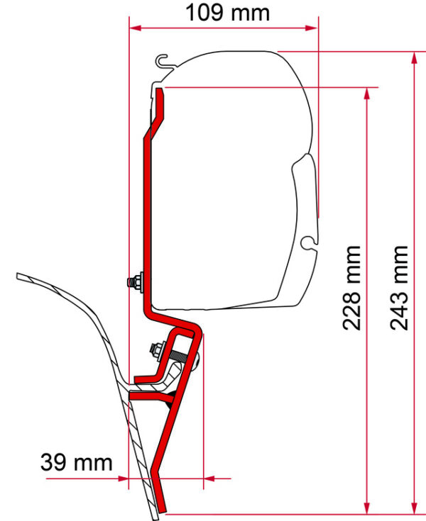 Halterung FIAMMA passend für VW T3