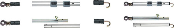 Stange Alu-Line Easy - System Alu 28 / 25 mm 120 - 200 cm 2-teilig teleskopierbar – Bild 2