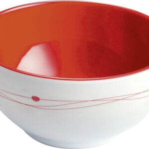 Schüssel Melamin Brunner Cosmic Durchm. 15 cm Fb. weiß / rot