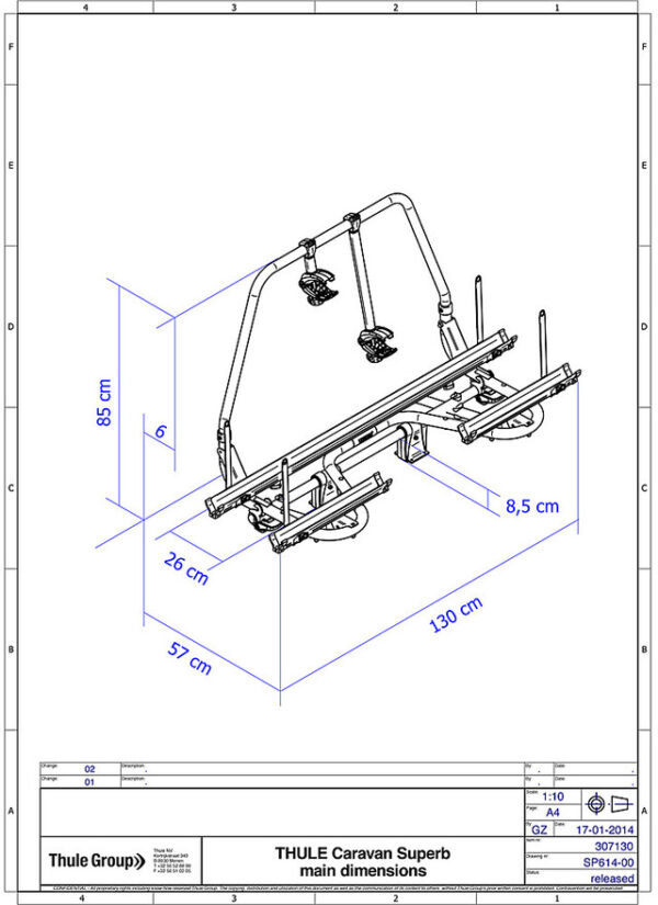 Fahrradträger Thule Caravan Superb - Std 2 Räder Traglast 60 kg – Bild 13