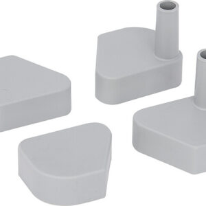 Abschlusskappen PVC Farbe grau Inhalt 4 Stück