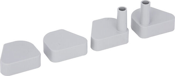 Abschlusskappen PVC Farbe grau Inhalt 4 Stück – Bild 2