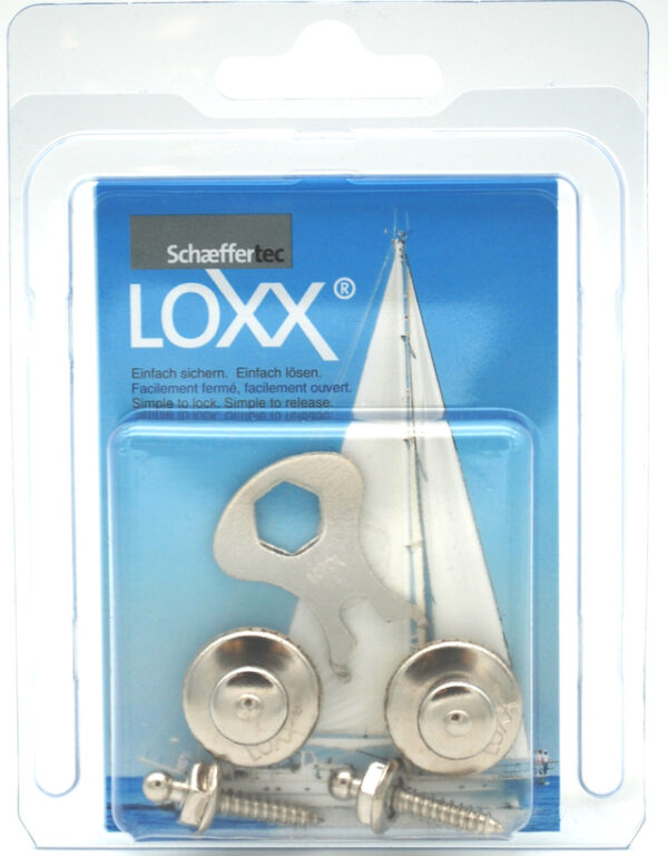 Knöpfe Loxx 2 Oberteile und 2 Schrauben 16 mm mit Schlüssel vernickelt – Bild 3