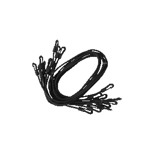 Gummispanner Schwarz 27 cm, mit 2 Kunststoffhacken, Inhalt: 10 Stk.